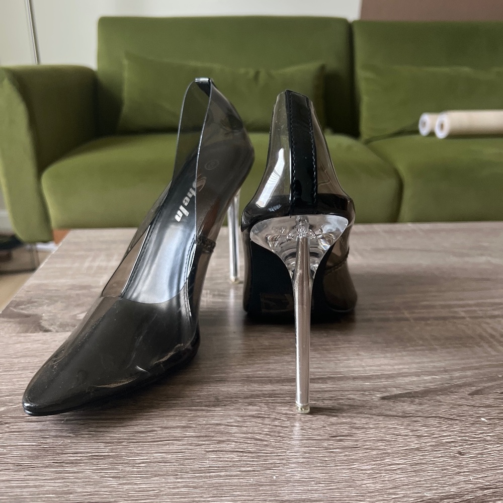 Tinted clear heels